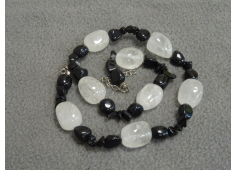 Bergkristal met Onyx nuggets en split