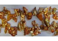 Parel oranje chips 25 mm