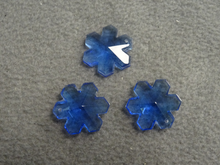 Feng Shui raamhanger bloem blauw 2,5 cm