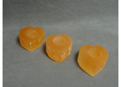 Seleniet theelicht hart oranje