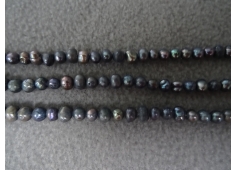 Parel indigo blauw kraaltje 6 mm