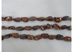 Parel bruin stukjes 10 mm