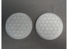 Seleniet plaat rond flower of life 15 cm