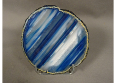 Agaatschijf dun blauw