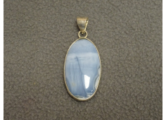 Chalcedoon  met zilver ovaal