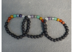 Lava met chakrasteentjes 8 mm