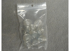 Spiraalkooitjes zilverkleurig set middel