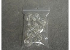 Spiraalkooitjes zilverkleurig set groot