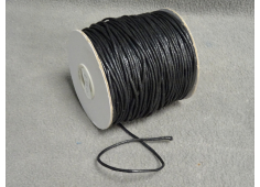 Waxkoord 1,5 mm Zwart