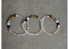 Bergkristal met Chakra stenen 8 mm