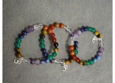 Chakra armband ohm 8 mm