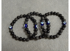 Lava met obsidiaan en beschermoog 8mm