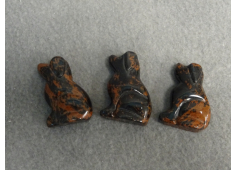 Hond Mahonie Obsidiaan doorboord
