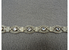 Topaas met zilver armband