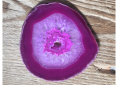 Agaatschijf roze dun