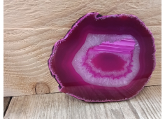 Agaatschijf roze dun