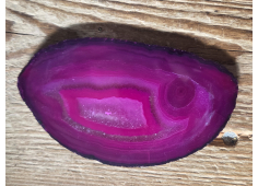 Agaatschijf roze dun