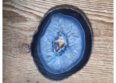 Agaatschijf blauw dun