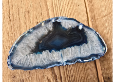 Agaatschijf blauw dik
