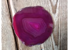 Agaatschijf roze dun
