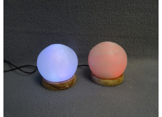 Zoutlamp wit Bol multicolor USB