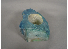 Agaat theelicht blauw