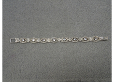 Topaas met zilver armband
