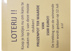 Loterij 1 lot (prijzenpot van 1500 euro )