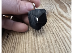 Zwarte Toermalijn kristal met zilver