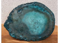 Agaatschijf dun teal