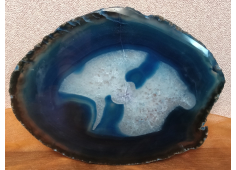 Agaatschijf dun blauw