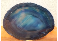 Agaatschijf dun blauw