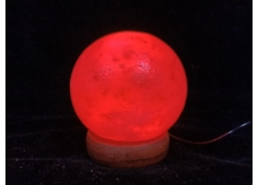 Zoutlamp Bol Rood led USB